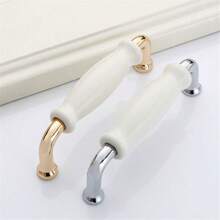 1 Pezzo Maniglia per mobili in ceramica bianca, Pomello moderno in lega di zinco e ceramica per cassetti di mobili, Maniglia per armadietti da cucina e cassetti, Ferramenta per mobili - Multicolore - Visualizzare 5