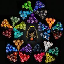 D&D Dice Set - 25x7+1 (176) Polyhedral Dice With Free Eagle Patterned Fleece Storage Bag Compatible With D&D RPG MTG Tabletop Game. - Multicolor - View 1