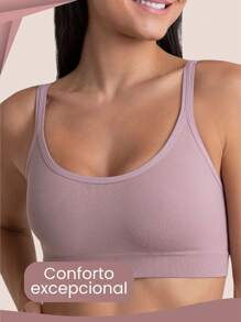 Kit 3 Top Lupo Adulto Feminino Básico Sem Costura e Sem Bojo Advanced Confortável Loba