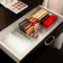 Makeup Storage Box, Suitable For Eyeshadow Palette Storage Box, 7-Segment Separation Makeup Palette Storage Box, For Dressing Table Drawer Countertop Modern Cosmetic Storage