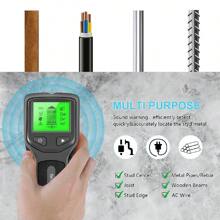 Backlit 5-In-1 Wall Scanner - Stud Finder For Wood, Metal & Live AC Wire Detection - Battery Powered (Batteries Not Included)