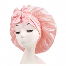 Silky Satin Sleep Bonnet For Women With Adjustable Bow Ties - Luxurious Hair Protection Cap For Curly/Natural Hair, Multi-Color Options, Soft Nighttime Hair Care Essential,Bonnet,Shower Cap,Hair Products And Accessories For Barber Salon Beauty Travel Essentials