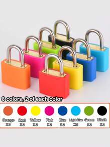 Luggage Lock Padlock, Color Plastic Shell Lock Zinc Alloy Small Lock, Mini Colorful Locks With Keys For Suitcase And Luggage
