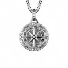 1 pièce Collier pendentif boussole vintage personnalisé pour homme