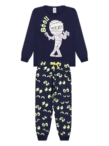 6 Pieces Of Assorted Long Sleeve Children's Pajamas For Boys - 3 T-Shirts + 3 Pants - 彩色 - 查看 9