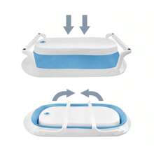 Bañera Tina De Baño  Bebe Plegable Portatil Casa Viaje - Azul - Ver 3