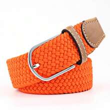 1pc 26-Color 3-Size Elastic Woven Belt (Width 3.3CM, Length 107-130CM), Fashion Sports Belt For Men
