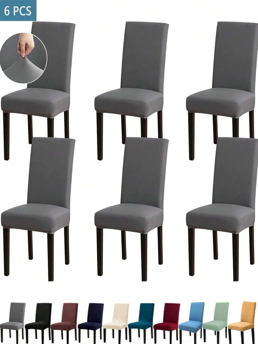 1/4/6 Pcs Chair Covers, Dining Room Chair Covers, Stretch Kitchen Chair Covers/Dining Room Chair Covers , Removable Washable Dining Chair Slipcovers For Home, Hotel, Banquet