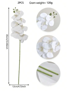 1 件/2 件/4 件 33.46 英寸人造蝴蝶兰 人造兰花茎植物家居婚礼装饰