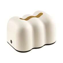 云创意纸巾盒家用卫生间吸纸盒高端奶油白色壁挂式纸巾盒纸巾盒架餐巾纸架节日家庭聚会厨房餐桌装饰家居厨房卧室客厅餐厅家居装饰配件装饰盒女士结婚礼物夏季旅游度假节日必备