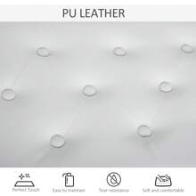 HOMCOM Faux Leather Piano Stool Makeup Stool Bench Dressing Table Seat With Storage 76x36x50cm, White - White - View 7