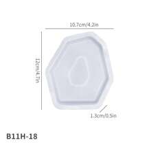 1 pieza Molde de bandeja de silicona asimétrico, molde de colada para hacer joyas de resina epoxi y yeso, apto para bandejas de decoración del hogar, elaboración de regalos hechos a mano