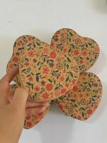 1pc Fashionable Heart-Shaped Decorative Bag, Portable Travel Storage Box, Creative Home Item For Dressing Table, Suitable For Lipstick, Bracelet, Earring, Pendant, Jewelry, Back To School Season, Gift Giving.