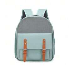 1pc Pet Carrier Backpack, Portable And Breathable Canvas Design, Comfortable And Cute, Available In Multiple Colors - Multicolor - View 14