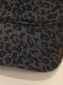 1pc Women's Adjustable Vintage Leopard Print Dual-Tone Soft Top Baseball Cap, Suitable For Casual, Travel, Street Photography - Two-tone Leopard Print - View 10