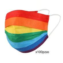 Cubrebocas / Mascarillas Faciales Desechables,  para Adultos - Arcoirisx100 - Ver 1