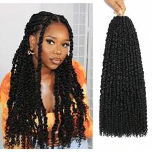 Passion Twist Crochet Hair 14/22Inch 1/4/7 Packs Water Wave Crochet Hair For -Long Bohemian Braiding Hair Extensions - Multicolor - View 15