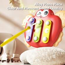 Baby Hand Clap Drum Small Trumpet Chewable Percussion Musical Instrument, Collapsible Striking Drum Early Education Music Toy