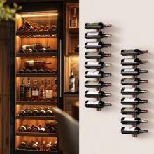 B4Life Wine Rack Wall Mounted Wall Wine Rack For 24 Wine Bottles Wood Wine Racks For Wall Wine Holder Wall Mounted Wine Bottle Racks For Kitchen Dining Room Bar - Black-brown1 - View 4