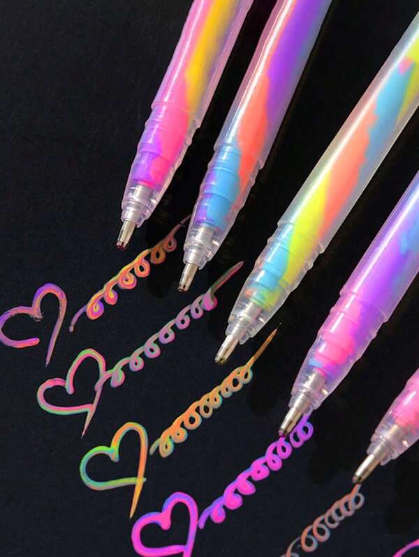 1pc/3pc/6pc Highly Attractive Greeting Card Ballpoint Pen, Gradient Spiral Pattern, Exquisite And Cute, Random Pattern, Office And Study Supplies Pen Gift Box, Student Small Prize, Suitable For Parent-Child Education, Suitable For Both Male And Female Schools, Students, Stationery, Painting, Teacher Classrooms, Study Supplies, Birthdays, Holidays, Matching Gifts,Back To School