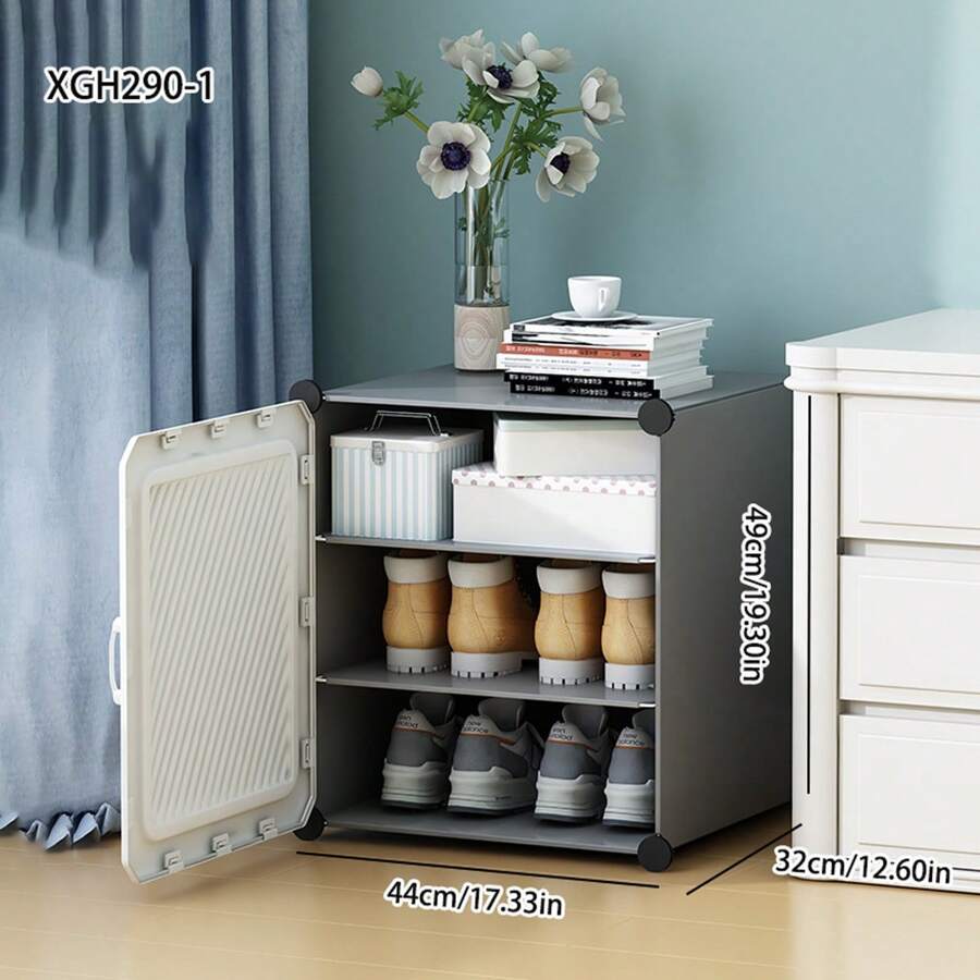 Multi-Tier High Capacity Dust-Proof Storage Shelf, Foldable Shoe Rack For Bedroom, Living Room, And Hallway, Suitable For Home Use