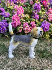 Colección exquisita de estatua de beagle - Textura realista de pelaje y postura natural, adecuada para decoración de oficina/hogar, regalo único para amantes de los animales