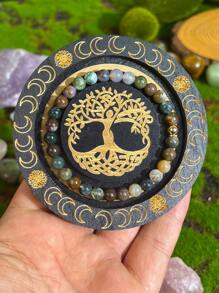 1 件/幸福生活手链 海洋碧玉珠宝手工制作 男女皆宜 情绪稳定珠宝 节日祝福礼物