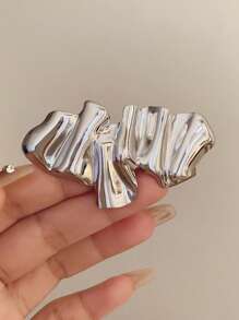 1pc Metal Asymmetrical Unique Design Fashion Brooch, For Women Decorative Suit Jacket Accessory - Brooch - View 3