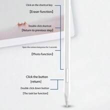 Apple IPad Capacitive Stylus Pen, Compatible With 1st & 2nd Gen Apple Pencil, Touch Control For IPad Pro/Air 6/5, Writing & Drawing, Official 3rd Gen Deluxe Version With Anti-Mistouching, Magnetic USB Charging, Quick Buttons