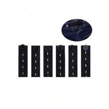 5pcs Waist Belt Extensions, Elastic Adjustable Pants Extender, Maternity Pants Stretch Button - Black - View 4