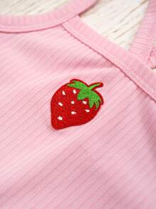 minizone 3pcs Baby Girl Cute Summer Triangle Bodysuit Set, Casual Sleeveless - Multicolor - View 4