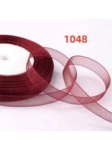 50 码/包,1.2 厘米宽彩色头带丝带,工艺圣诞面料蕾丝丝带,礼品包装绳,万圣节,万圣节装饰情人节 - 彩色 - 查看 4