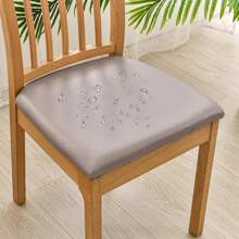 1/2/4 件 100% 防水、防污、防尘普通椅套，仿皮革奢华家居休闲椅套 - 卡其色 - 查看 1