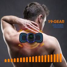 Neck Pulse Massage Patch, EMS Portable Mini Electric Massager, Intelligent Electric Neck Massager, Fitness Accessories, Sports, Gym, Home Workout, Fitness Equipment, Home Fitness