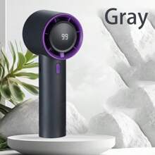 Portable High Speed Handheld Fan, USB Rapid Charging, Digital Display 99 Adjustable Speeds, Compact Yet Powerful Cooling, Suitable For Office Desk And Outdoor Use, Portable Fan - Multicolor - View 5