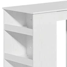 Yitahome Breakfast Bar Table, Bar Table Set With Bar Stools, 2, Bar Table And Stools Set Dining Bar Table Footrest And Storage Shelf For Kitchen Dining Room Pub Industrial Steel Frame - White - View 9
