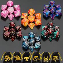 D&D Dice Set - 25x7+1 (176) Polyhedral Dice With Free Eagle Patterned Fleece Storage Bag Compatible With D&D RPG MTG Tabletop Game. - Multicolor - View 14