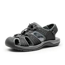 Men's Support Sandals Outdoor Hiking Sandals Closed Toe Athletic Lightweight Walking Comfortable Sandals Water Shoes - 深灰色 - 查看 2