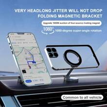 Support magnétique pliable en métal pour téléphone de voiture pour la navigation