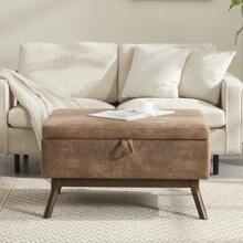 Mid-Century moderne quadratische Couchtisch Ablagebank, montiert, geeignet für Wohnzimmer, Eingangsbereich und Familienzimmer, verwendet als Couchtisch, Steigbügel, Schuhbank