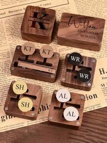 Conjunto de prendedor de gravata com abotoaduras personalizadas, acessórios de casamento personalizados para padrinhos, pai, conjunto de abotoaduras e prendedor de gravata de boas-vindas para casamento, presente para padrinho, presente de abotoaduras para padrinho, Natal e Dia dos Namorados, conjunto de joias, prendedor de gravata com abotoaduras personalizado para ele, durável, gravado, inoxidável, colorido, fofo, adorável, engraçado, kawaii, Y2K, elegante, unissex, casual, personalizado, único, personalizado, presentes ideais para ele, presentes ideais para ela, para ela, para namorado, namorada, família, amigos