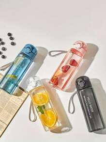 1pc 780ml/26oz Large Capacity Transparent Plastic Water Bottle, Leakproof And Drop-Proof Portable Outdoor Water Cup