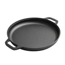 Sartén de hierro fundido sin recubrimiento espesada para hornear, cocinar tortitas, ostras, bistec crudo, verduras, utensilios de cocina, parrilla de barbacoa al aire libre
