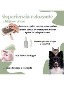 3 In 1 Steam Brush Spray Hair Combing USB For Pets Dogs Cats And Rabbits