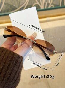 1 副 Y2K 复古风格时尚眼镜，时尚欧美复古设计，海滩派对旅行，户外摄影道具，菱格休闲不锈钢时尚眼镜，适合夏季海滩度假、户外、旅行的所有季节 - 彩色 - 查看 6