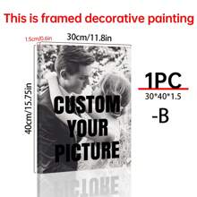 1 pieza Impresión personalizada de foto en lienzo, arte de pared, tu foto en arte de pared de lienzo, con marco opcional, Vida lenta de verano, Arte de pared personalizado, Vintage, Calendario festivo - Multicolor - Ver 16