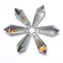 20 pièces/paquet Perles en verre cristal transparent en forme de goutte d'eau 8*20mm pour la fabrication de bijoux DIY
