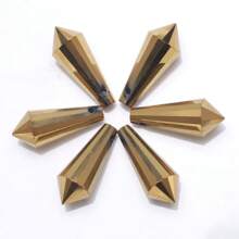 20 pièces/paquet Perles en verre cristal transparent en forme de goutte d'eau 8*20mm pour la fabrication de bijoux DIY