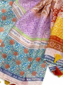 Women's Simple Printed Scarf, Fashion Scarf, New Spring/Summer Sunscreen Beach Shawl, Linen Feel Shawl For Women - Multicolor - View 6