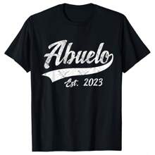 Vintage Abuelo Est. 2023 Fathers Day Dad Papa Grandpa Men T-Shirt